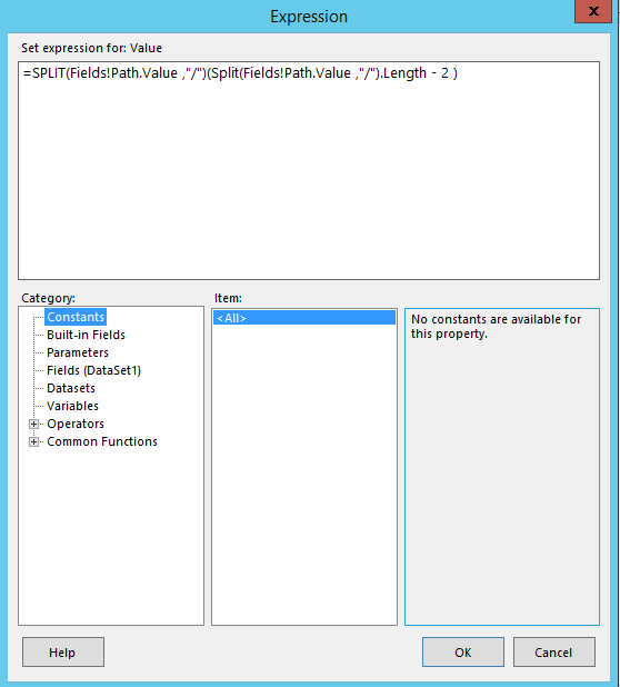 Split function in Expression